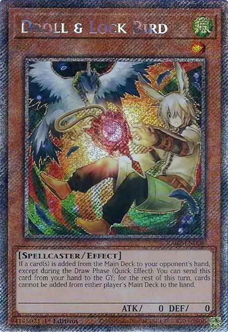 Droll & Lock Bird (Alternate Art) (Platinum Secret Rare) - 25th Anniversary Rarity Collection II YuGiOh trading card