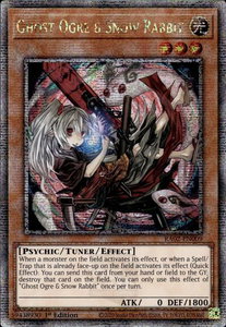 Ghost Ogre & Snow Rabbit (Alternate Art) (Quarter Century Secret Rare) - 25th Anniversary Rarity Collection II (RA02) #RA02-EN009 - Quarter Century Secret Rare YuGiOh Trading Card
