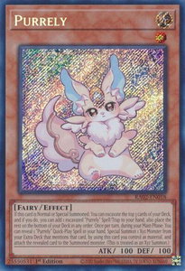 Purrely (Secret Rare) - 25th Anniversary Rarity Collection II (RA02) #RA02-EN018 - Secret Rare YuGiOh Trading Card