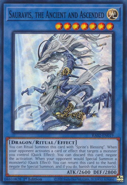 Sauravis, the Ancient and Ascended trading card from 25th Anniversary Rarity Collection II Sauravis, the Ancient and Ascended - 25th Anniversary Rarity Collection II YuGiOh trading card