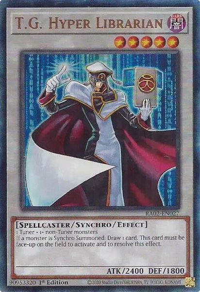 T.G. Hyper Librarian (PUR) trading card from 25th Anniversary Rarity Collection II T.G. Hyper Librarian (PUR) - 25th Anniversary Rarity Collection II YuGiOh trading card