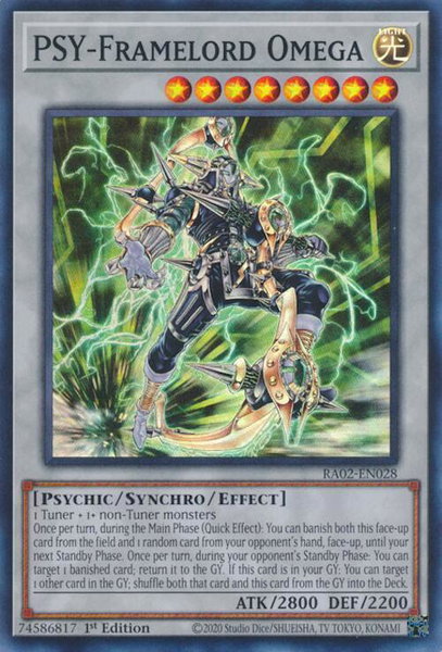 PSY-Framelord Omega trading card from 25th Anniversary Rarity Collection II PSY-Framelord Omega - 25th Anniversary Rarity Collection II YuGiOh trading card