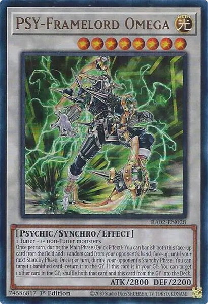 PSY-Framelord Omega (UR) trading card from 25th Anniversary Rarity Collection II PSY-Framelord Omega (UR) - 25th Anniversary Rarity Collection II YuGiOh trading card