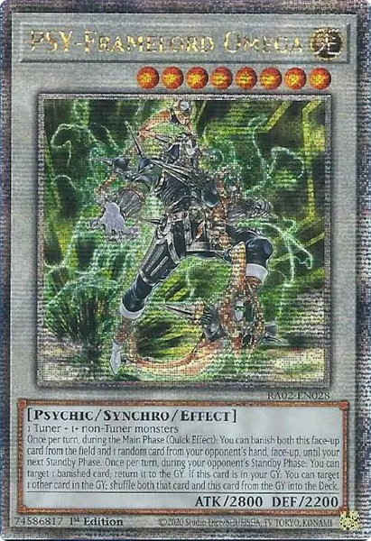 PSY-Framelord Omega (Quarter Century Secret Rare) trading card from 25th Anniversary Rarity Collection II PSY-Framelord Omega (Quarter Century Secret Rare) - 25th Anniversary Rarity Collection II YuGiOh trading card