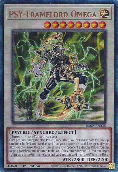 PSY-Framelord Omega (PUR) trading card from 25th Anniversary Rarity Collection II PSY-Framelord Omega (PUR) - 25th Anniversary Rarity Collection II YuGiOh trading card