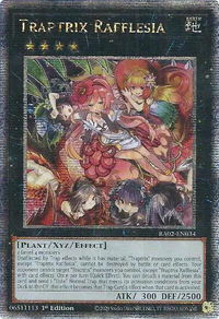 Traptrix Rafflesia (Quarter Century Secret Rare) - 25th Anniversary Rarity Collection II (RA02) #RA02-EN034 - Quarter Century Secret Rare YuGiOh Trading Card