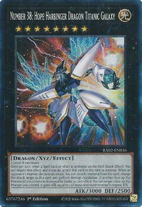 Number 38: Hope Harbinger Dragon Titanic Galaxy (PCR) - 25th Anniversary Rarity Collection II (RA02) #RA02-EN036 - Prismatic Collector's Rare YuGiOh Trading Card