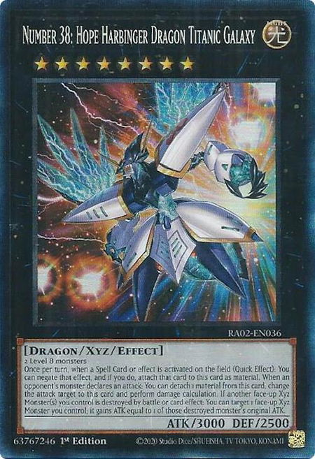 Number 38: Hope Harbinger Dragon Titanic Galaxy (PCR) - 25th Anniversary Rarity Collection II YuGiOh trading card