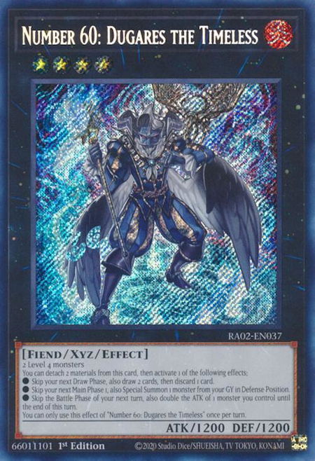 Number 60: Dugares the Timeless (Secret Rare) - 25th Anniversary Rarity Collection II YuGiOh trading card