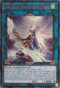 Apollousa, Bow of the Goddess (Alternate Art) (PUR) - 25th Anniversary Rarity Collection II (RA02) #RA02-EN040 - Prismatic Ultimate Rare YuGiOh Trading Card