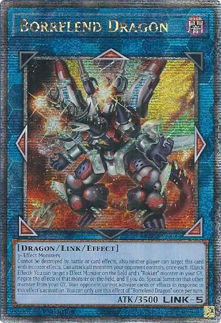 Borrelend Dragon (Quarter Century Secret Rare) - 25th Anniversary Rarity Collection II YuGiOh trading card