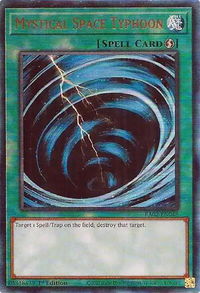 Mystical Space Typhoon (PUR) - 25th Anniversary Rarity Collection II (RA02) #RA02-EN048 - Prismatic Ultimate Rare YuGiOh Trading Card