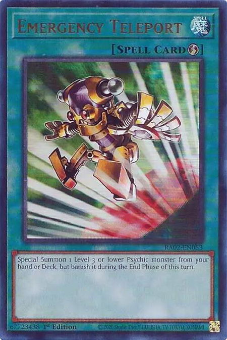 Emergency Teleport (UR) - 25th Anniversary Rarity Collection II YuGiOh trading card
