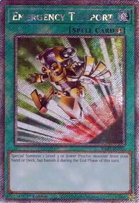 Emergency Teleport (Platinum Secret Rare) - 25th Anniversary Rarity Collection II (RA02) #RA02-EN053 - Platinum Secret Rare YuGiOh Trading Card