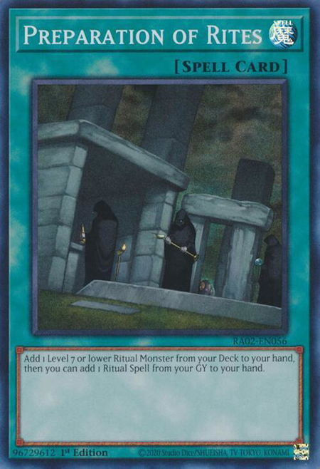 Preparation of Rites - 25th Anniversary Rarity Collection II YuGiOh trading card