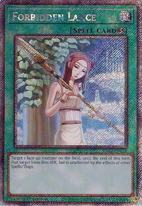 Forbidden Lance (Platinum Secret Rare) - 25th Anniversary Rarity Collection II (RA02) #RA02-EN058 - Platinum Secret Rare YuGiOh Trading Card
