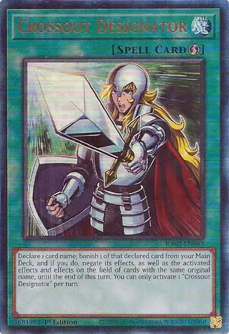Crossout Designator (PUR) - 25th Anniversary Rarity Collection II YuGiOh trading card