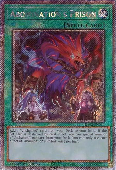 Abomination's Prison (Platinum Secret Rare) - 25th Anniversary Rarity Collection II YuGiOh trading card