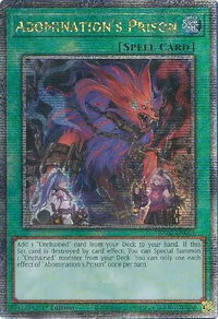 Abomination's Prison (Quarter Century Secret Rare) - 25th Anniversary Rarity Collection II (RA02) #RA02-EN064 - Quarter Century Secret Rare YuGiOh Trading Card