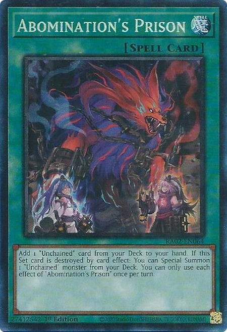 Abomination's Prison (PCR) - 25th Anniversary Rarity Collection II YuGiOh trading card