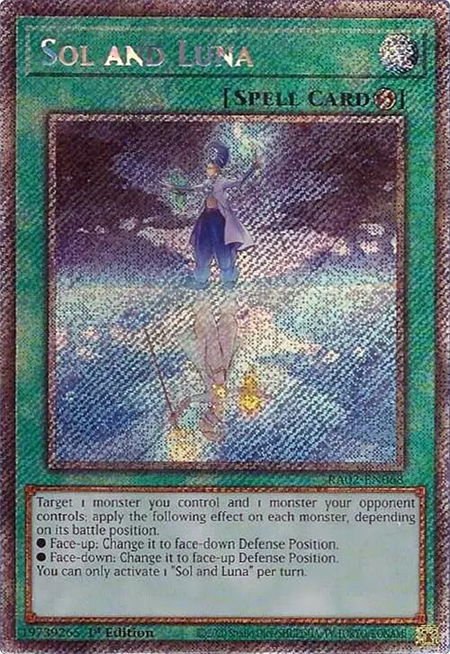 Sol and Luna (Platinum Secret Rare) - 25th Anniversary Rarity Collection II YuGiOh trading card