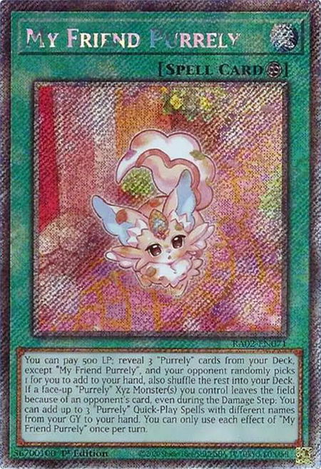 My Friend Purrely (Platinum Secret Rare) - 25th Anniversary Rarity Collection II YuGiOh trading card