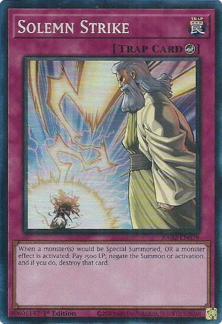 Solemn Strike (PCR) - 25th Anniversary Rarity Collection II YuGiOh trading card