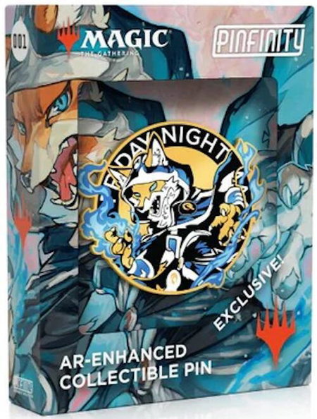 Bloomburrow - Pinfinity Friday Night Magic AR-Enhanced Pin + Commander Token (Jace) trading card from Bloomburrow Bloomburrow - Pinfinity Friday Night Magic AR-Enhanced Pin + Commander Token (Jace) - Bloomburrow Magic: The Gathering trading card