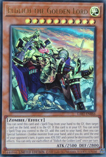 Eldlich the Golden Lord trading card from The Lost Art Promotion Eldlich the Golden Lord - The Lost Art Promotion YuGiOh trading card