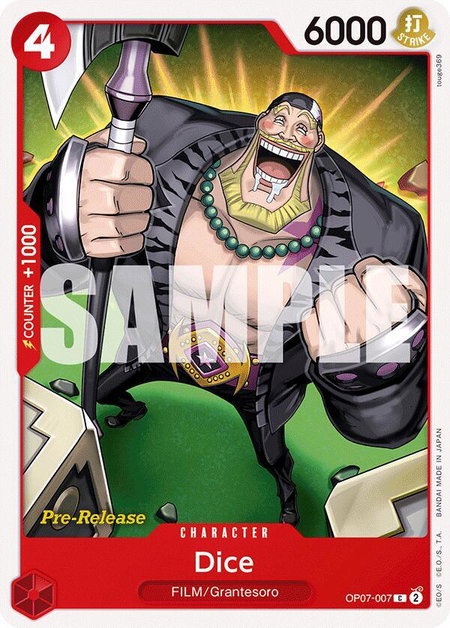 Dice - 500 Years in the Future Pre-Release Cards One Piece trading card