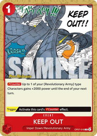 Keep Out - 500 Years in the Future Pre-Release Cards (OP07 PRE) #OP07-018 - Common One Piece Trading Card