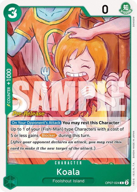 Koala - 500 Years in the Future Pre-Release Cards One Piece trading card