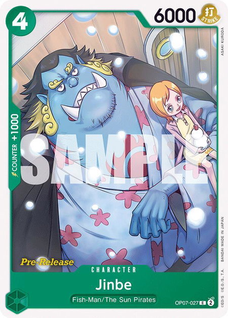 Jinbe (027) - 500 Years in the Future Pre-Release Cards One Piece trading card