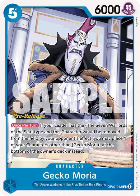 Gecko Moria (042) - 500 Years in the Future Pre-Release Cards One Piece trading card