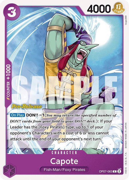 Capote - 500 Years in the Future Pre-Release Cards One Piece trading card