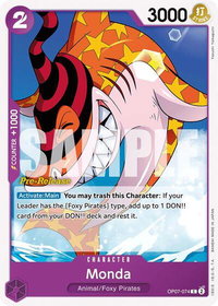 Monda - 500 Years in the Future Pre-Release Cards (OP07 PRE) #OP07-074 - Common One Piece Trading Card