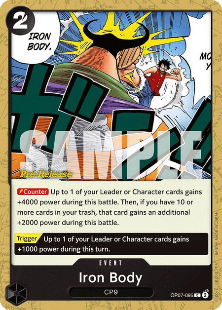 Iron Body - 500 Years in the Future Pre-Release Cards One Piece trading card