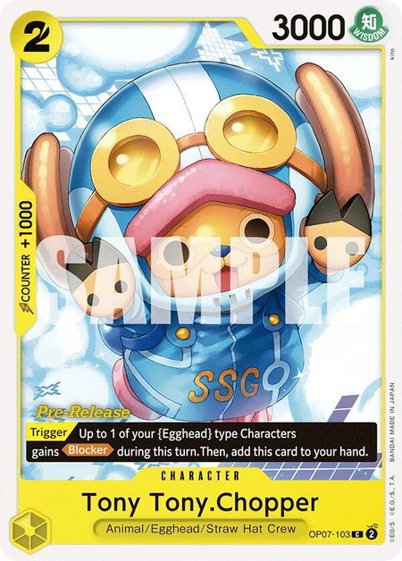 Tony Tony.Chopper (103) - 500 Years in the Future Pre-Release Cards One Piece trading card