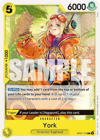 York - 500 Years in the Future Pre-Release Cards (OP07 PRE) #OP07-110 - Common One Piece Trading Card