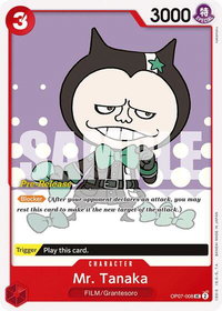 Mr. Tanaka - 500 Years in the Future Pre-Release Cards (OP07 PRE) #OP07-008 - Uncommon One Piece Trading Card