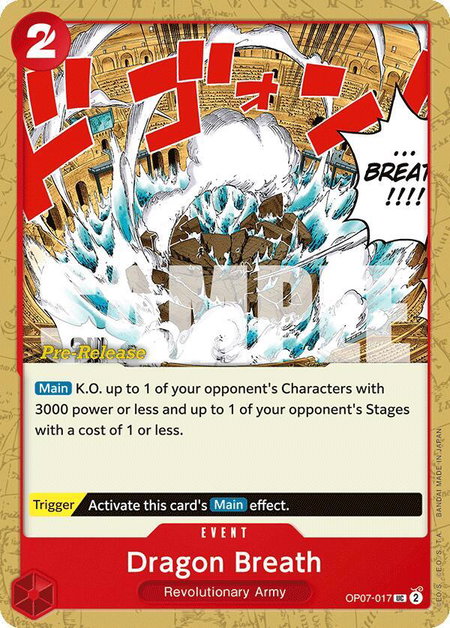 Dragon Breath - 500 Years in the Future Pre-Release Cards One Piece trading card