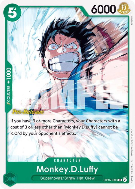 Monkey.D.Luffy (033) - 500 Years in the Future Pre-Release Cards One Piece trading card