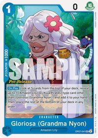 Gloriosa (Grandma Nyon) - 500 Years in the Future Pre-Release Cards (OP07 PRE) #OP07-041 - Uncommon One Piece Trading Card
