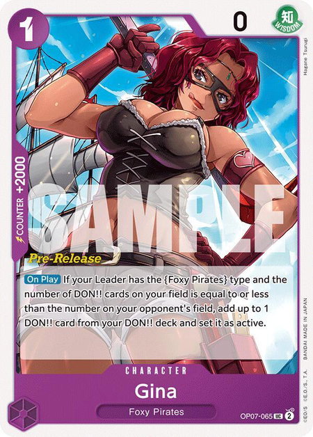 Gina - 500 Years in the Future Pre-Release Cards One Piece trading card