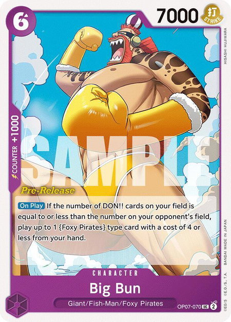 Big Bun - 500 Years in the Future Pre-Release Cards One Piece trading card