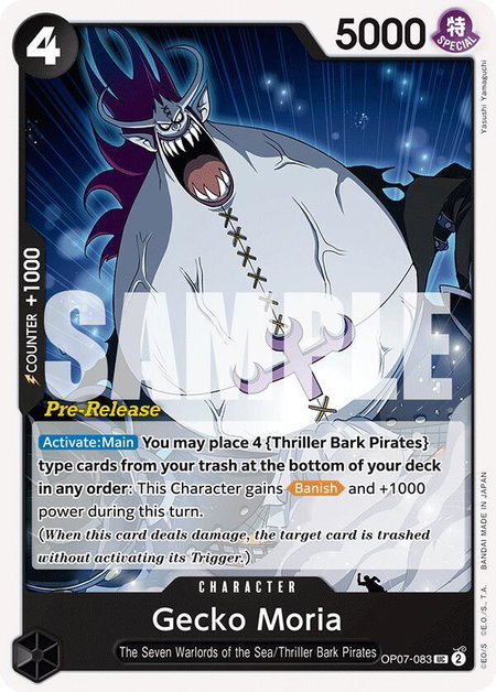 Gecko Moria (083) - 500 Years in the Future Pre-Release Cards One Piece trading card