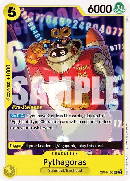 Pythagoras - 500 Years in the Future Pre-Release Cards One Piece trading card