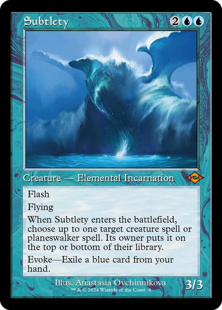 Subtlety (Retro Frame) - Modern Horizons 2 Magic: The Gathering trading card