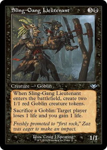 Sling-Gang Lieutenant (Retro Frame) - Modern Horizons (MH1) #8 - Uncommon Magic: The Gathering Trading Card