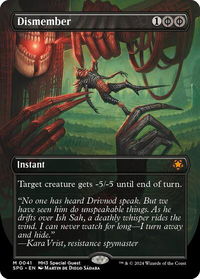 Dismember (Borderless) - Special Guests (SPG) #41 - Mythic Magic: The Gathering Trading Card